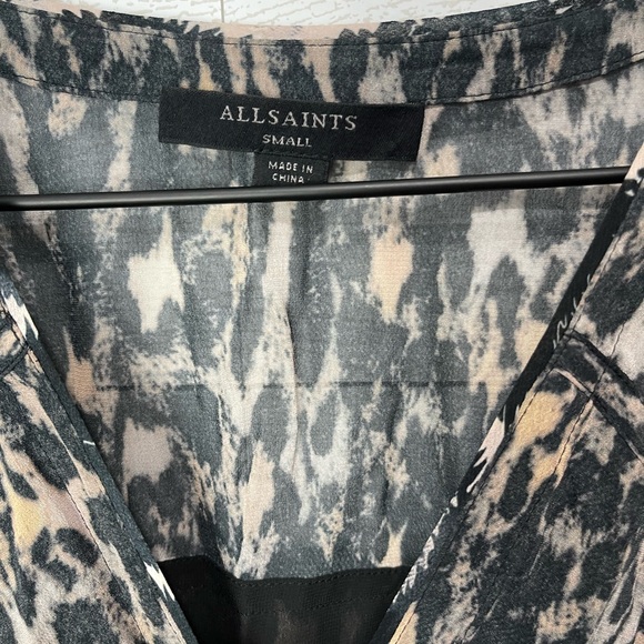 Allsaints Claria Animal Print Dress Size Small - Picture 11 of 16